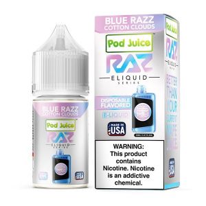 RAZ x Pod Juice Salts Blue Razz Cotton Clouds