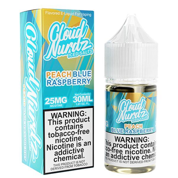 Cloud Nurdz Peach Blue Razz Iced Vape Juice 