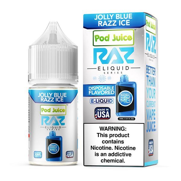 RAZ x Pod Juice Salts Blue Razz Ice