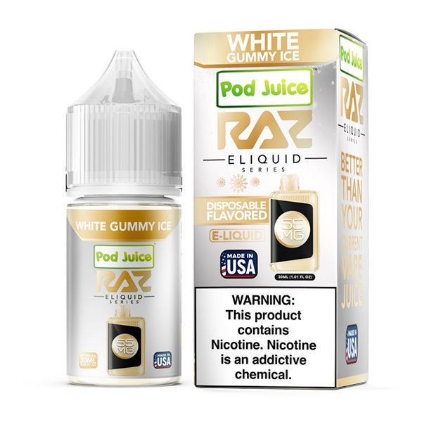 RAZ x Pod Juice Salts White Gummy Ice