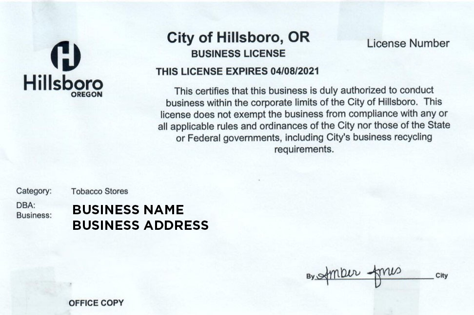 Oregon Business License
