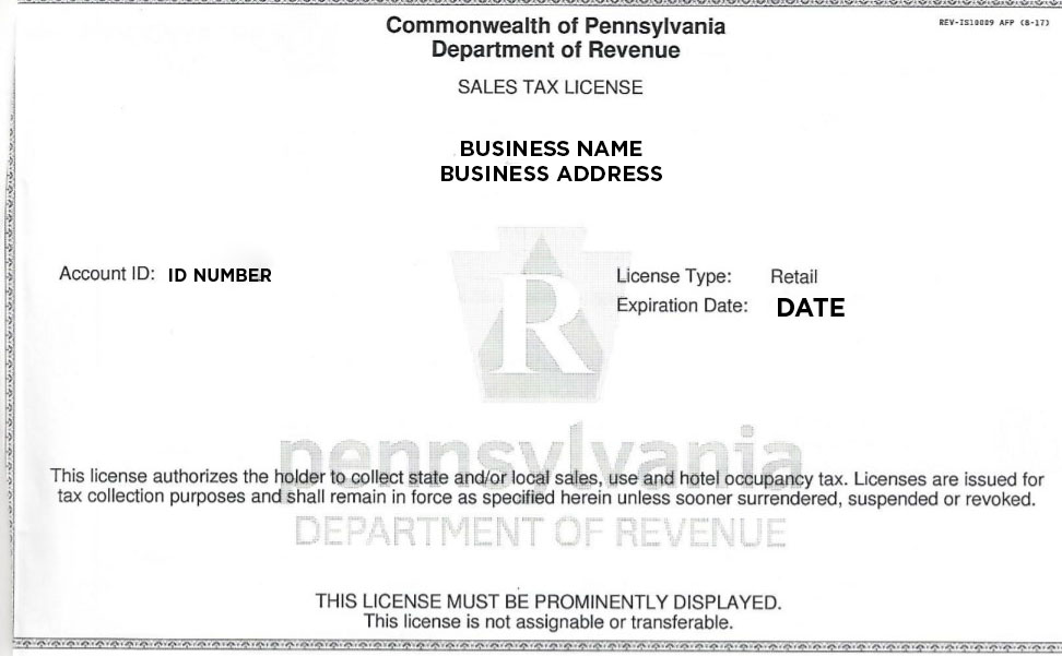 Pennsylvania Tax Permit