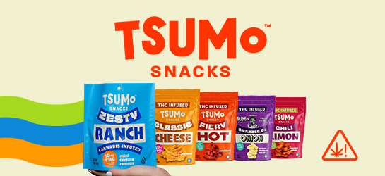 Introducing Tsumo Snacks! The latest in delta infused edibles. With between 10-50MG per bag