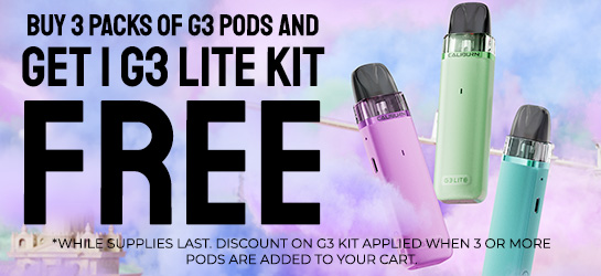 GET A FREE UWELL CALIBURN G3 LITE WITH PURCHASE OF PODS
