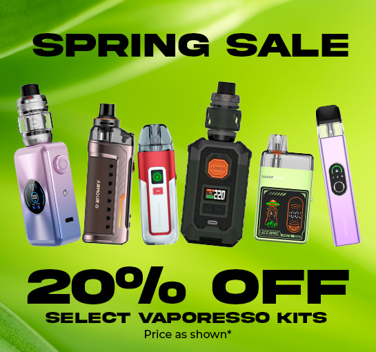 Vaporesso Spring Sale 20% Off Select Kits & Mods