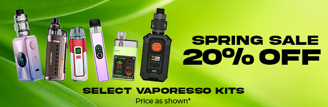 SAVE 20% ON SELECT VAPORESSO KITS