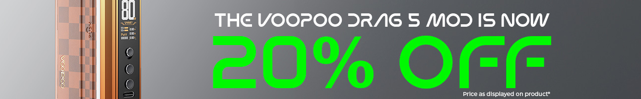  The VooPoo Drag 5 Kit and VooPoo Drag 5 Mod are now 20% OFF