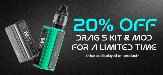 20% OFF THE VOOPOO DRAG 5 KIT AND MOD