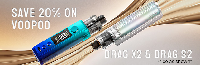 Save 20% on the VooPoo Drag X2 and Drag S2 Kits